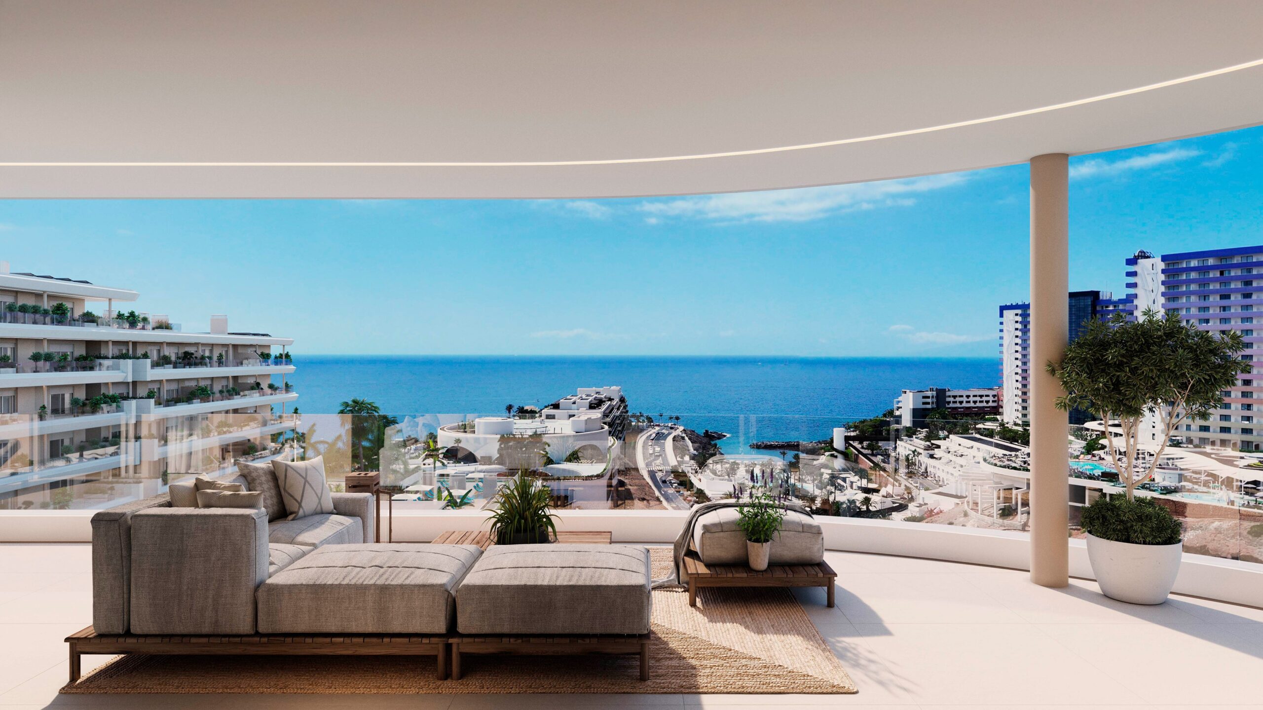 Terrace with ocean views at Residencial Abora
